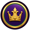 Gold coin with a crown