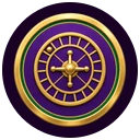 Gold coin with a fortune wheel